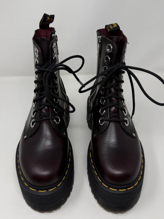 Dr Martens Jadon Max Oxblood Platform Combat Boots - Picture 2 of 6